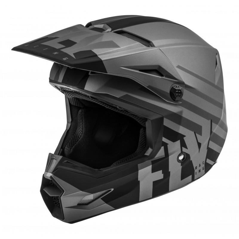 Casque cross Fly Racing Kinetic Thrive gris foncé/noir mat- XS
