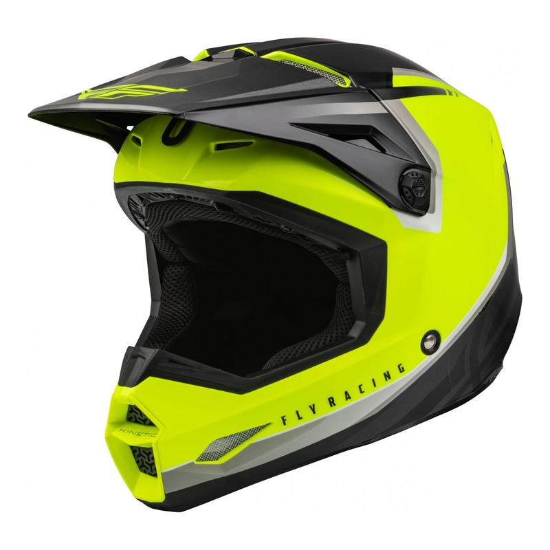 Casque cross Fly Racing Kinetic Vision jaune fluo/noir