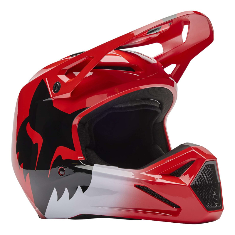 Casque cross Fox Racing V1 Shield red fluo