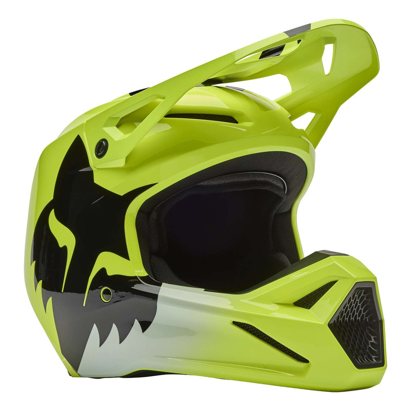 Casque cross Fox Racing V1 Shield yellow fluo