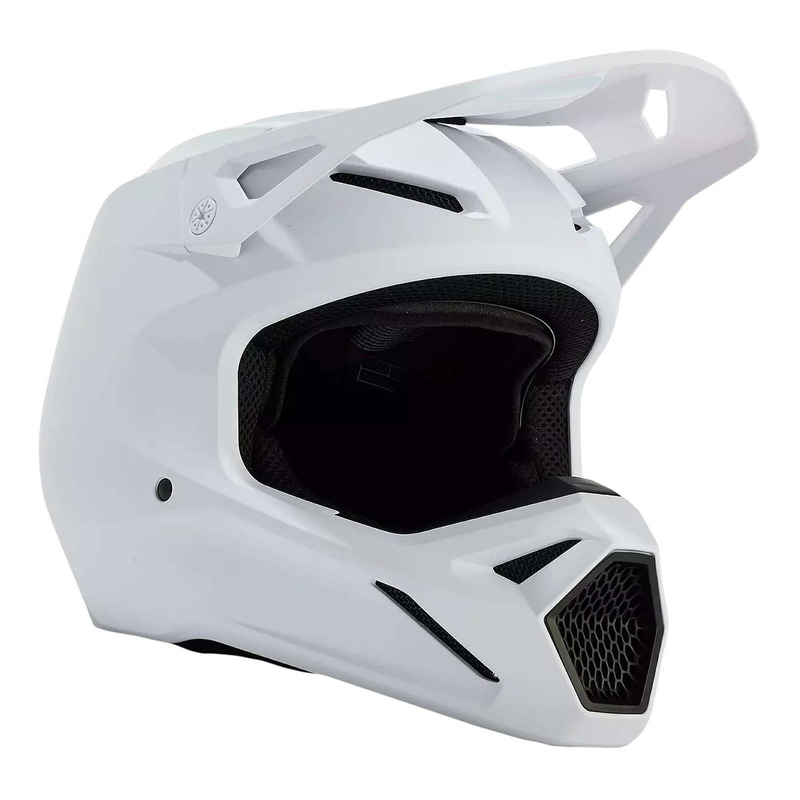 Casque cross Fox Racing V1 Solid white mat
