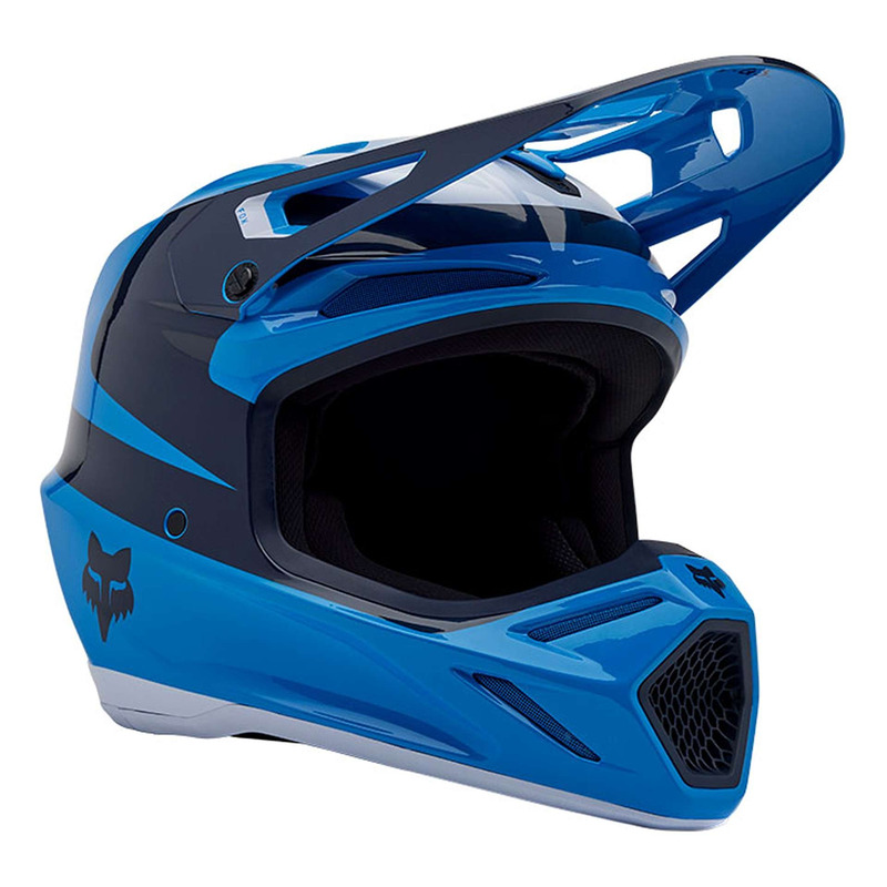 Casque cross Fox Racing V3 Divider true blue