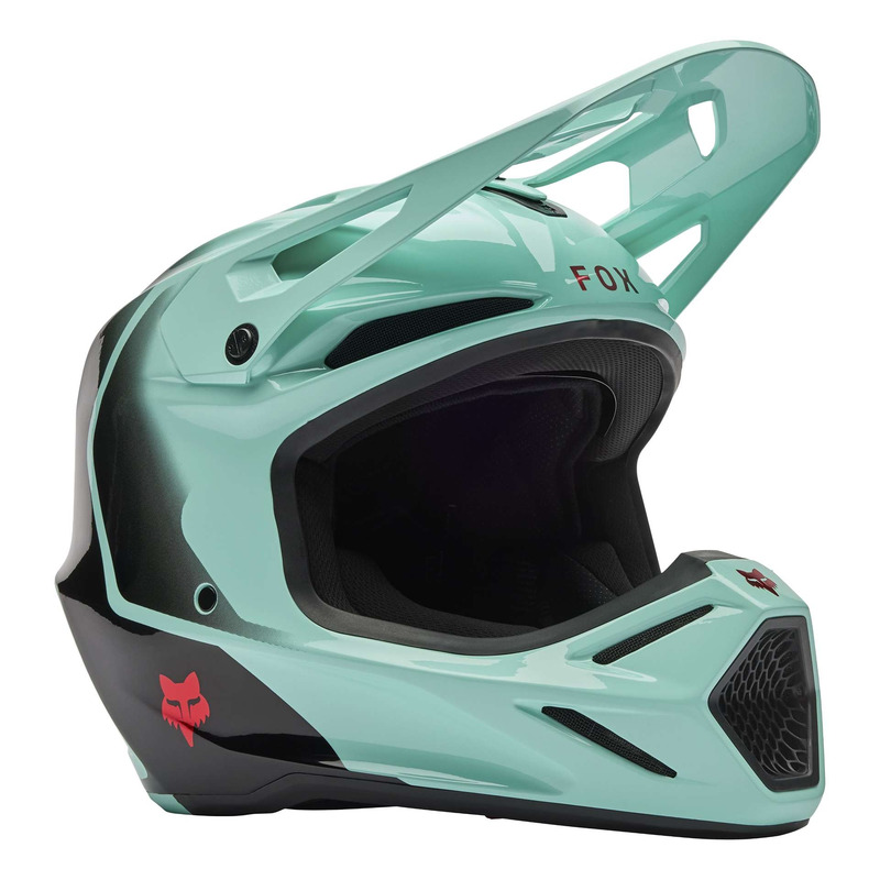 Casque cross Fox Racing V3 Drip turquoise