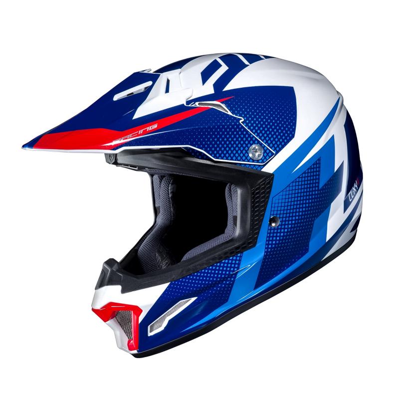 Casque cross HJC CL-XY II Argos bleu/blanc/rouge- S