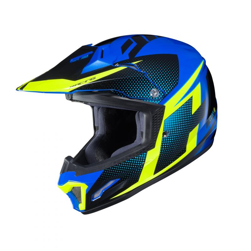 Casque cross HJC CL-XY II Argos bleu/jaune/noir- S