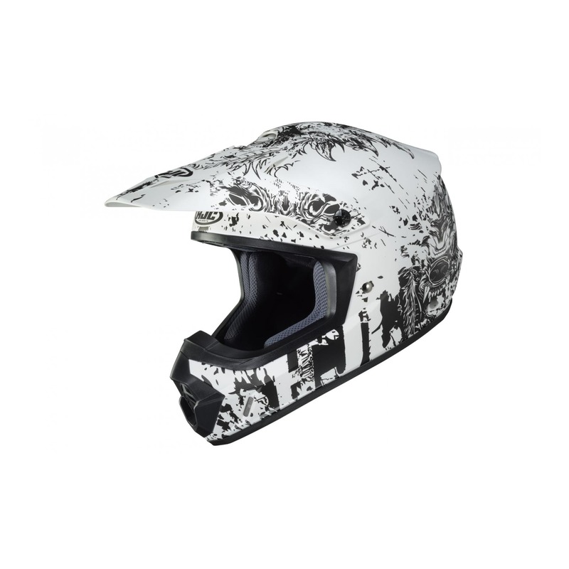 Casque cross HJC CS-MX II Creeper MC10SF blanc/noir