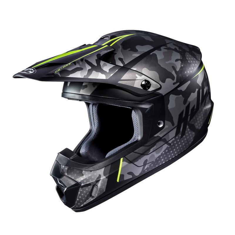 Casque cross HJC CS-MX II Sapir camo gris/jaune fluo- XS