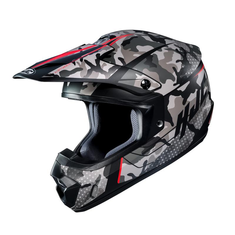 Casque cross HJC CS-MX II Sapir camo gris/rouge- XS