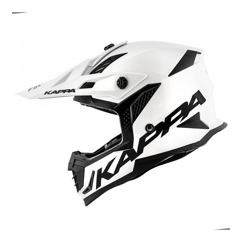 Casque cross Kappa KV39 blanc verni/noir mat- XS