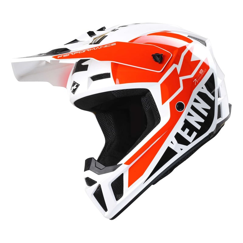 Casque cross Kenny Performance Graphic blanc/rouge