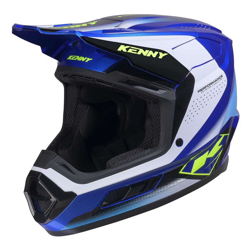 Casque cross Kenny Performance Graphic racing blue
