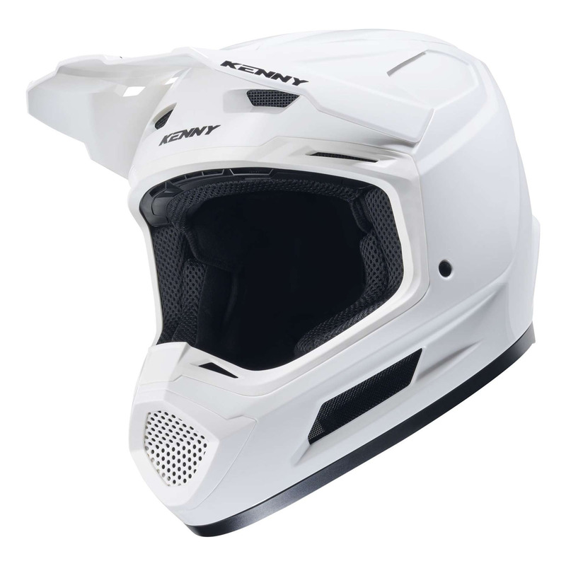 Casque cross Kenny Performance Solid white shinny