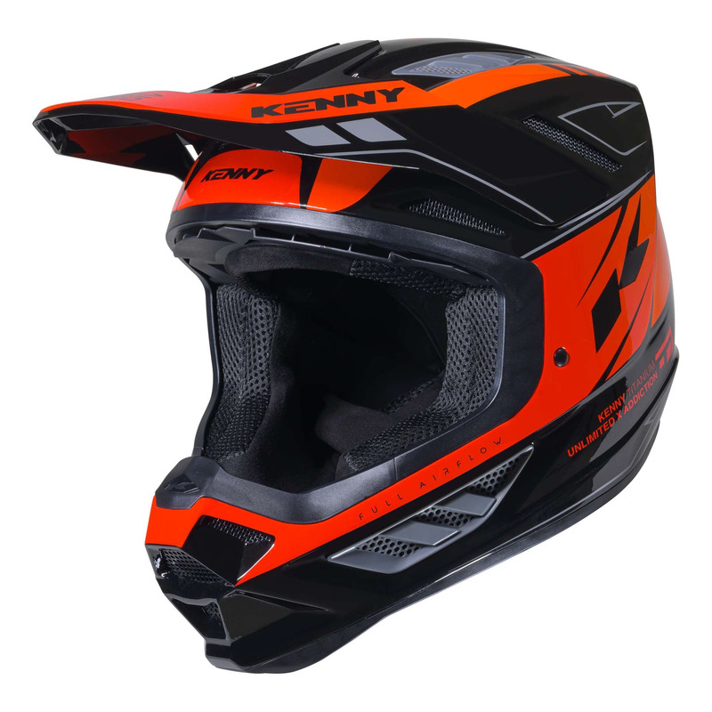 Casque cross Kenny Titanium Graphic black/orange gradient