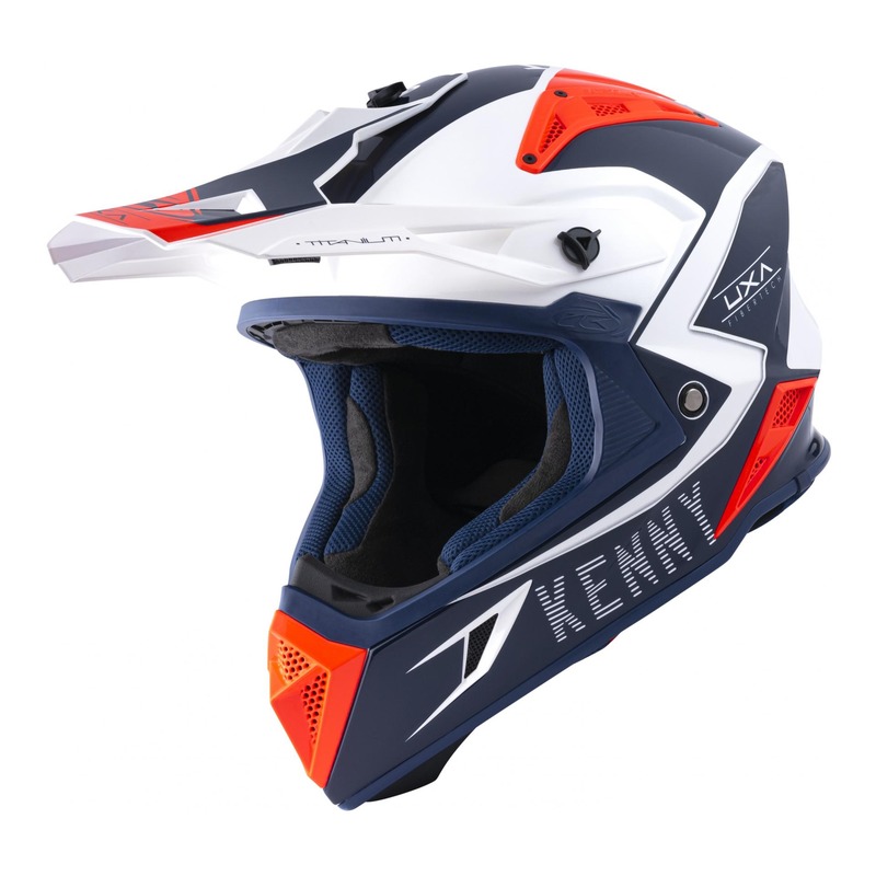 Casque cross Kenny Titanium Graphic Patriot navy/blanc/rouge brillant