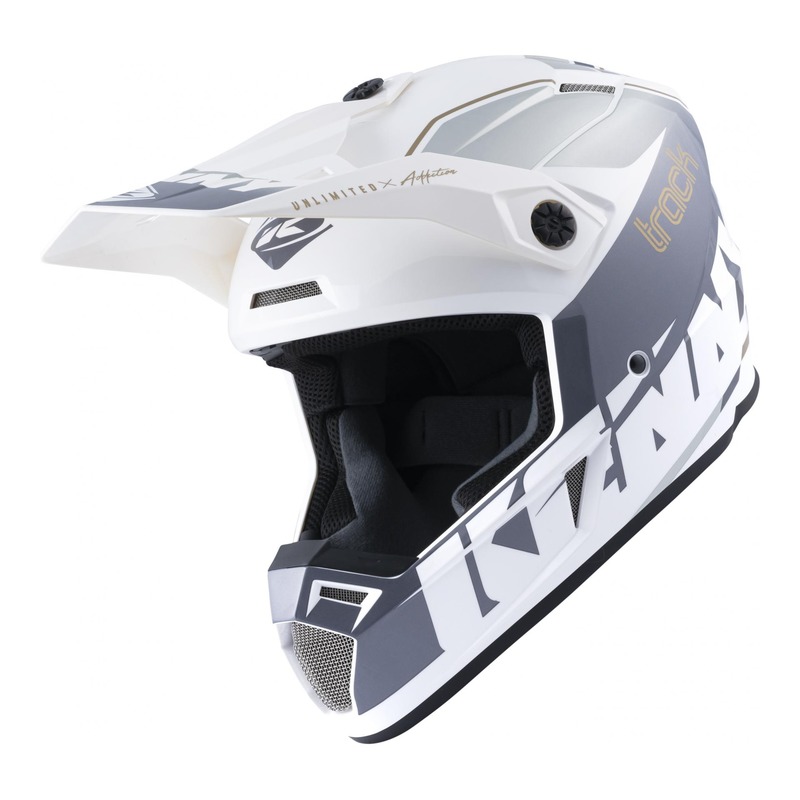Casque cross Kenny Track Graphic blanc/argent brillant 2022- XS