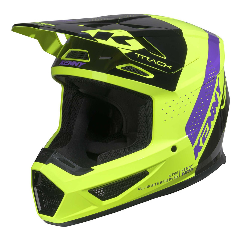 Casque cross Kenny Track Graphic Blast black neon