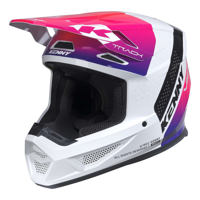 Casque cross Kenny Track Graphic Blast white gradient