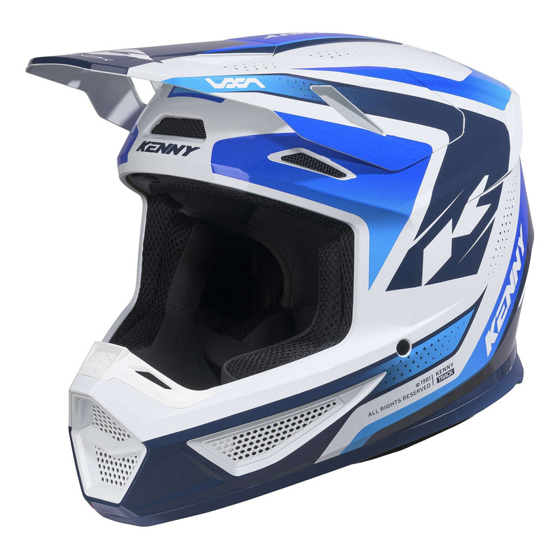 Casque cross Kenny Track Graphic + Focus blue