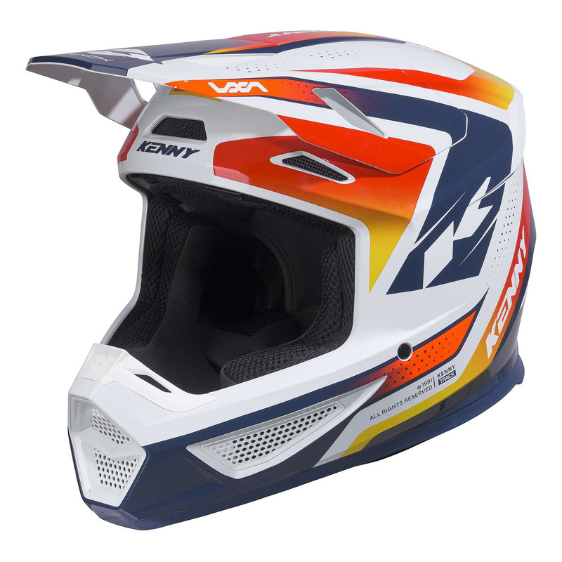 Casque cross Kenny Track Graphic + Focus orange navy