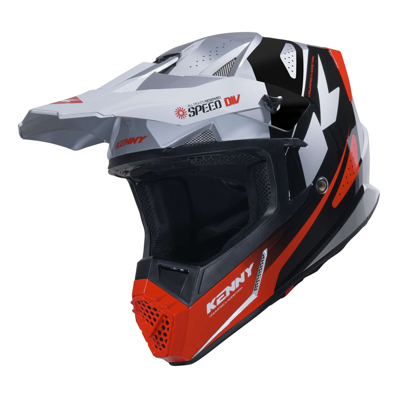 Casque cross Kenny Track Graphic Speed black/red- S
