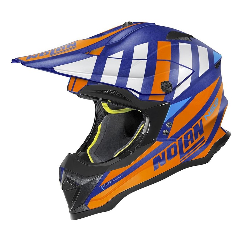 Casque cross Nolan N53 Cliffjumper Imperator bleu/orange- 2XS