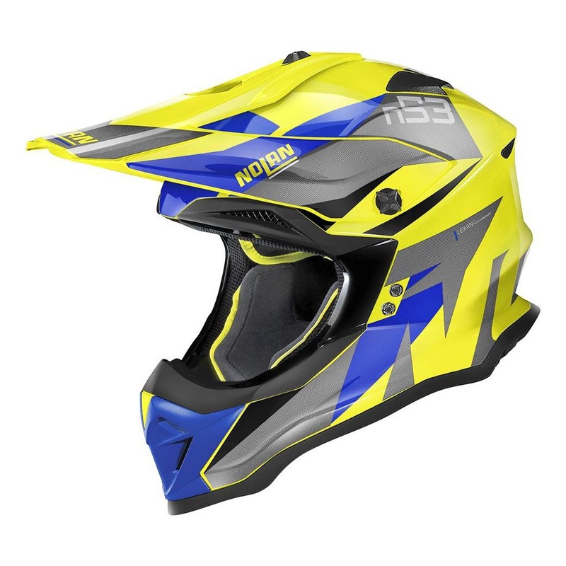 Casque cross Nolan N53 Portland Led jaune- 2XS