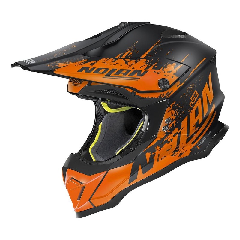 Casque cross Nolan N53 Savannah Mat noir/orange- 2XS