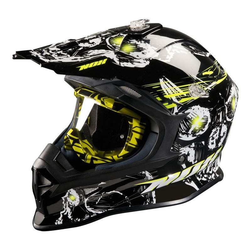 Casque cross Nox N631 DEATH jaune- XS