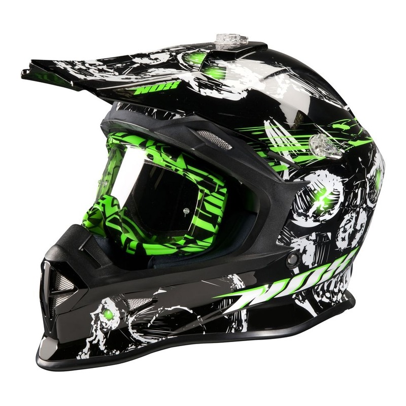 Casque cross Nox N631 DEATH vert- XS