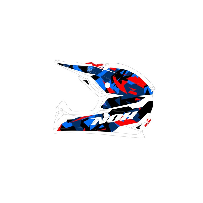 Casque cross Nox N631 SPARK bleu/blanc/rouge- XS