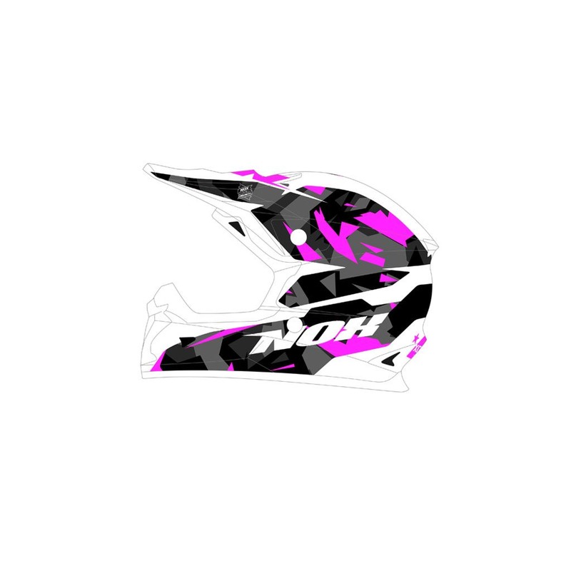 Casque cross Nox N631 SPARK rose- XS