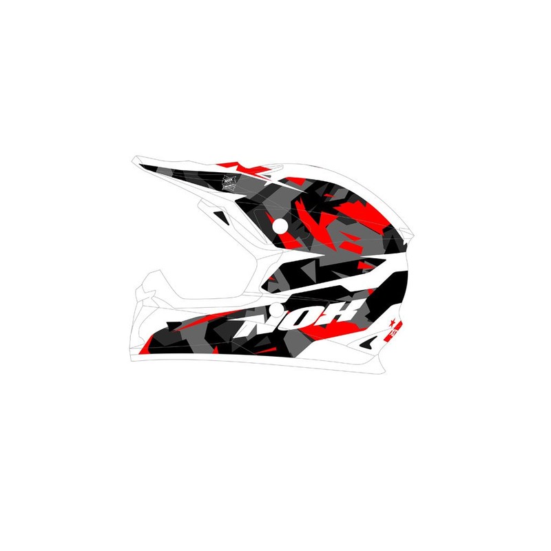 Casque cross Nox N631 SPARK rouge- XS