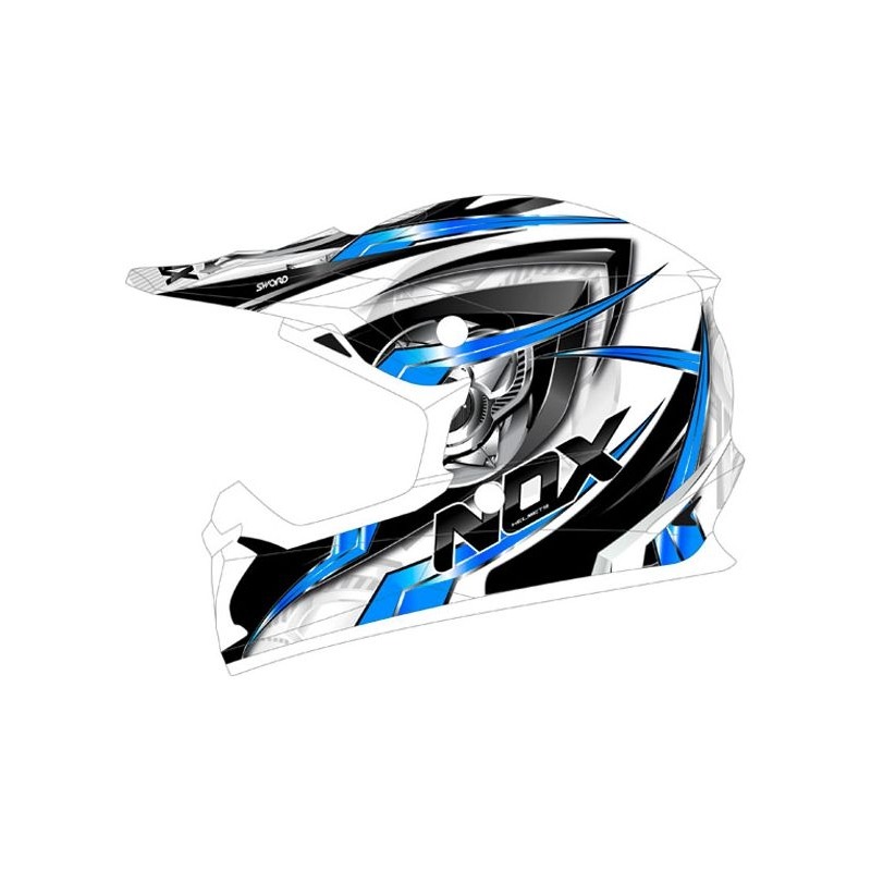 Casque cross Nox N631 SWORD bleu- XS