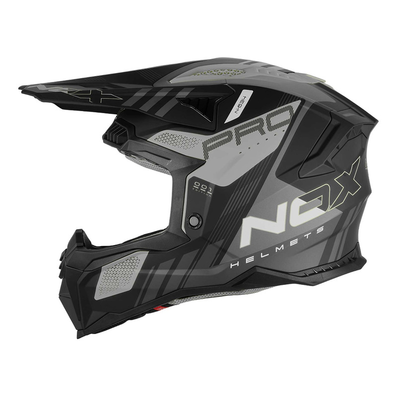 Casque cross Nox N633 Storm noir mat/argent
