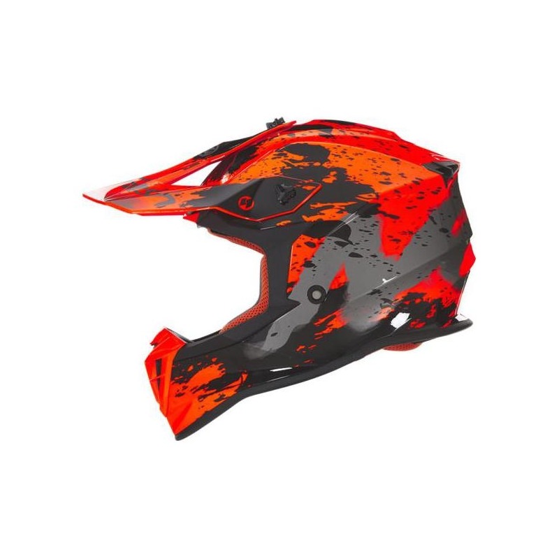 Casque cross Nox N633 Trash noir/orange fluo- XS