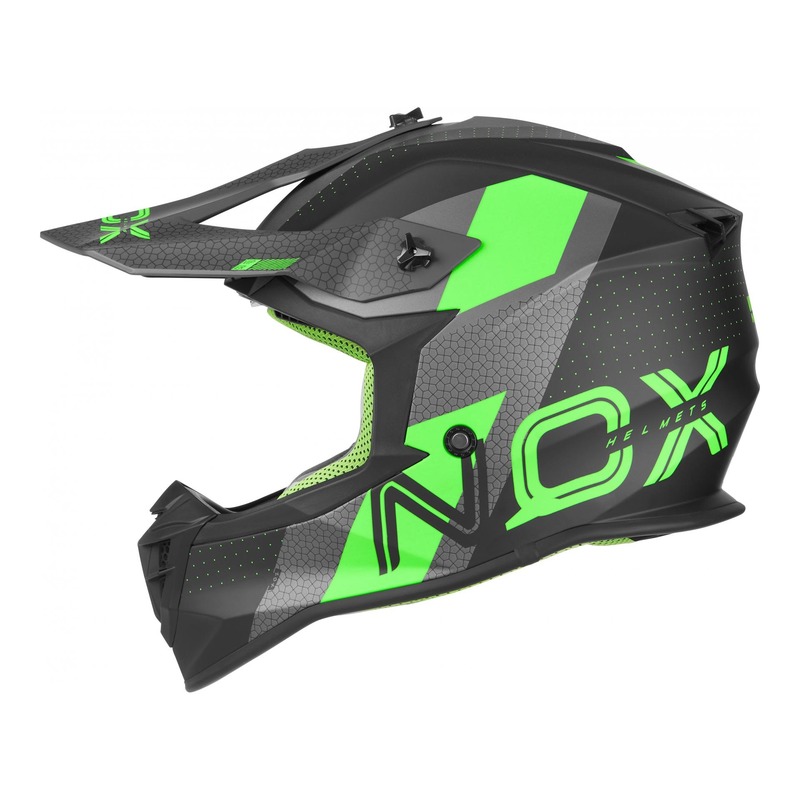 Casque cross Nox N633 Viper mat vert/noir- XS