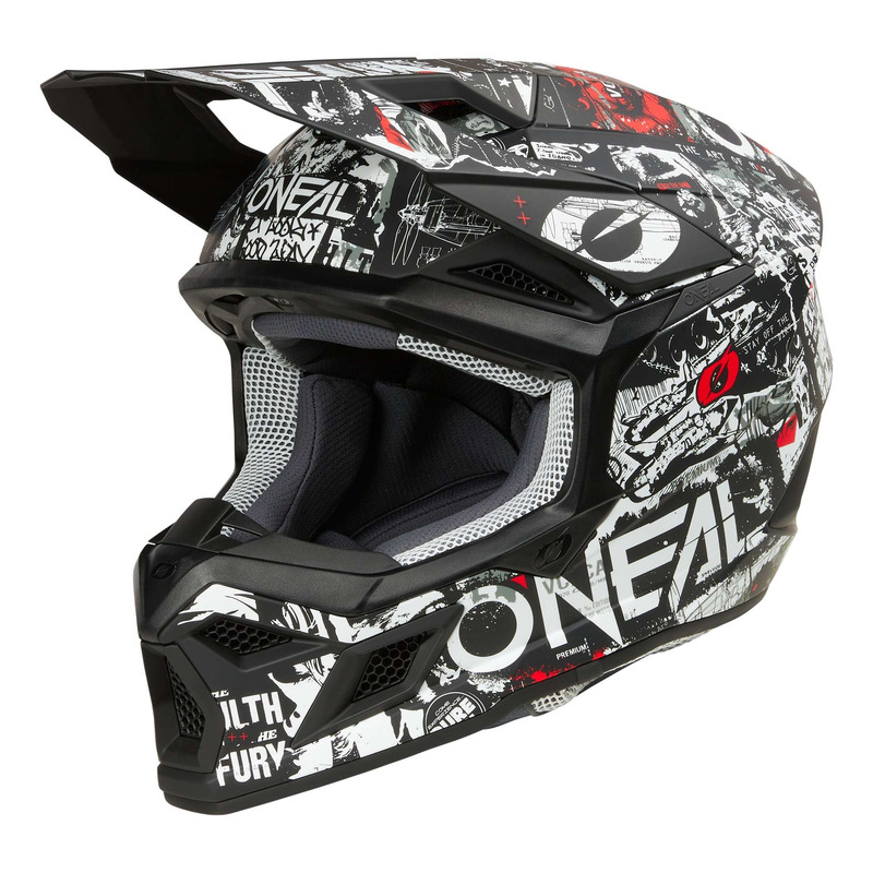 Casque cross O’Neal 3SRS Attack black/white