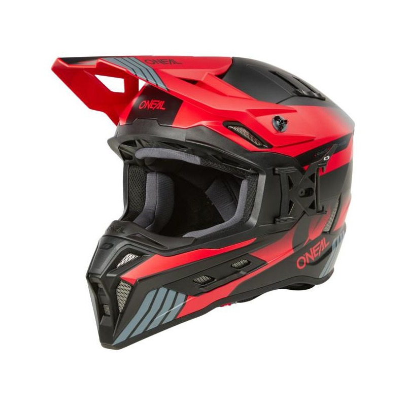 Casque cross O'Neal Hitchhiker V.24 black/gray/red