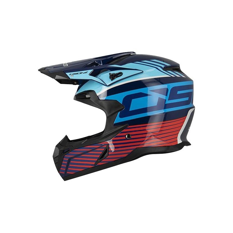 Casque cross Osone S820 noir/bleu/rouge- XS
