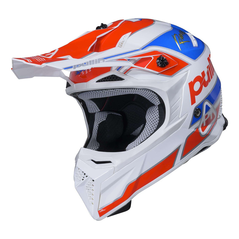 Casque cross Pull-In Graphic + Team red/blue- XS