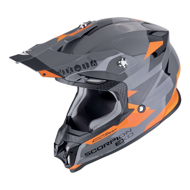 Casque cross Scorpion VX-16 Evo Air Rod grey/orange