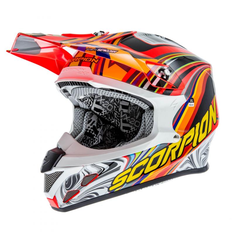 Casque cross Scorpion VX-20 AIR SYM Rouge fluo - XL