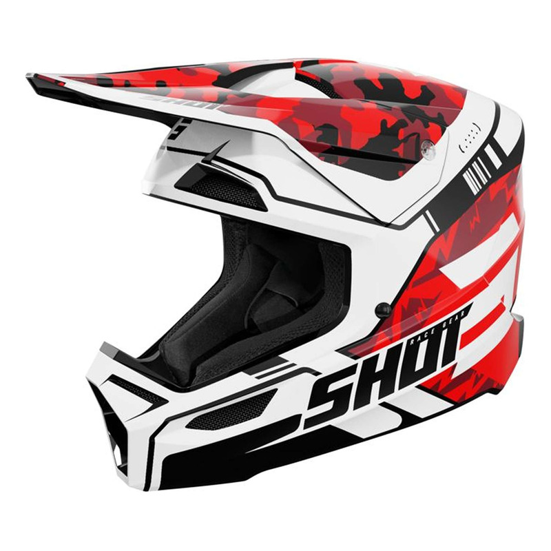 Casque cross Shot Furious Dust Flash red glossy