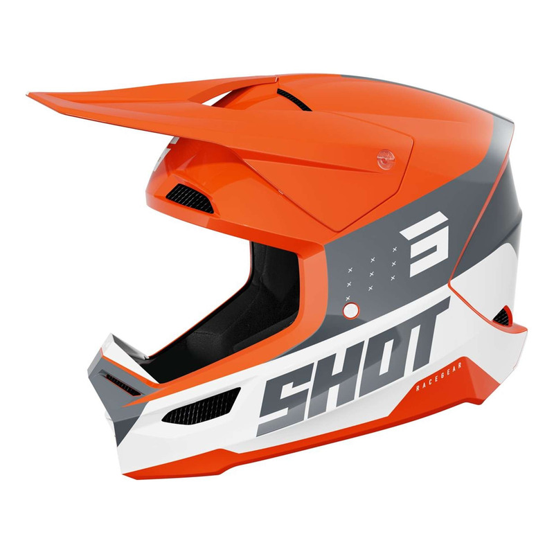 Casque cross Shot Furious League orange glossy