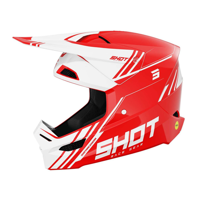 Casque cross Shot Race Sprint red glossy