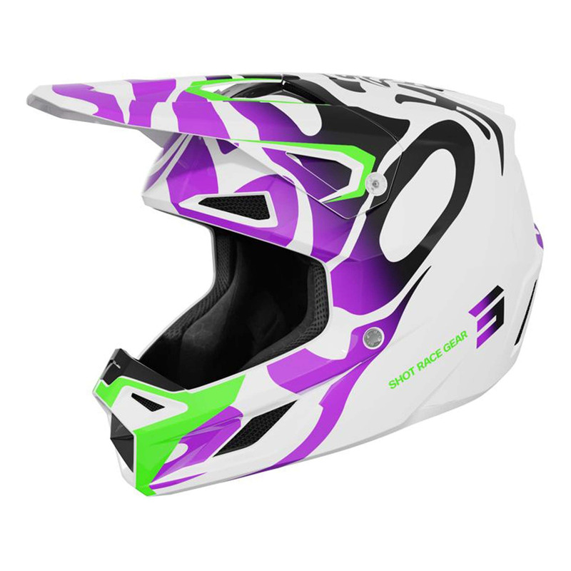 Casque cross Shot Speed Ghost purple glossy