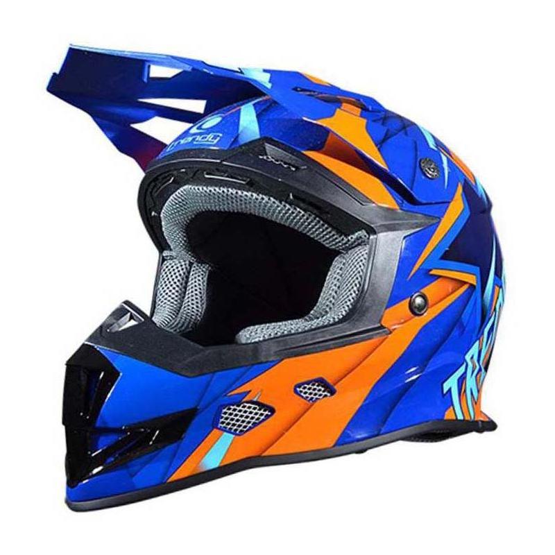 Casque cross Trendy T-902 Dreamstar bleu / orange- L
