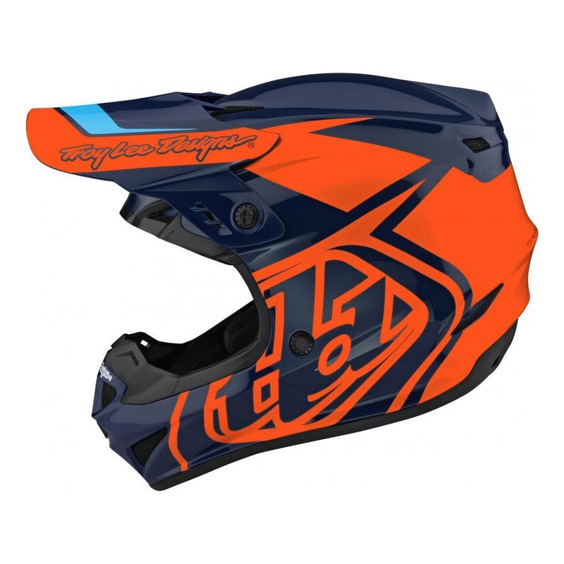 Casque cross Troy lee Designs GP Polyacrylite Overload navy/orange- XS