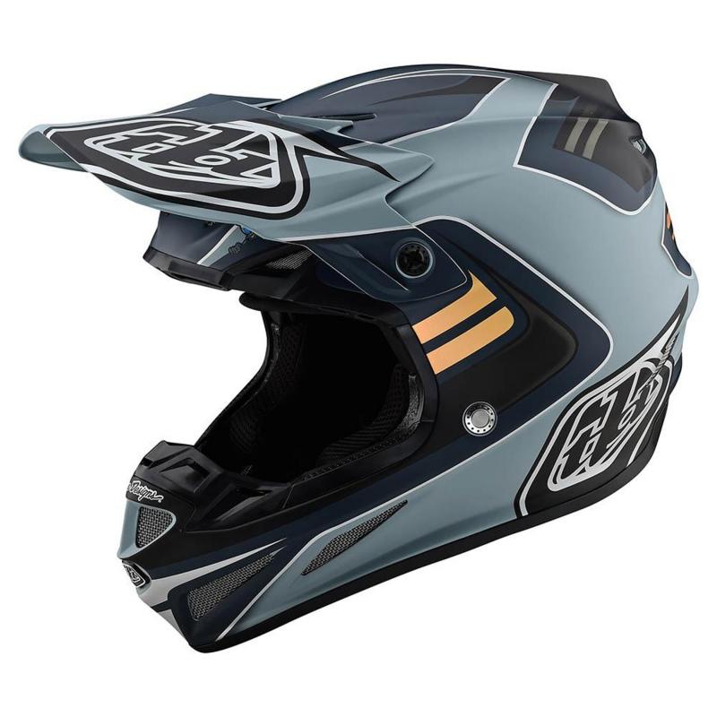 Casque cross Troy Lee Designs SE4 Composite Flash Mips gris/argent- L