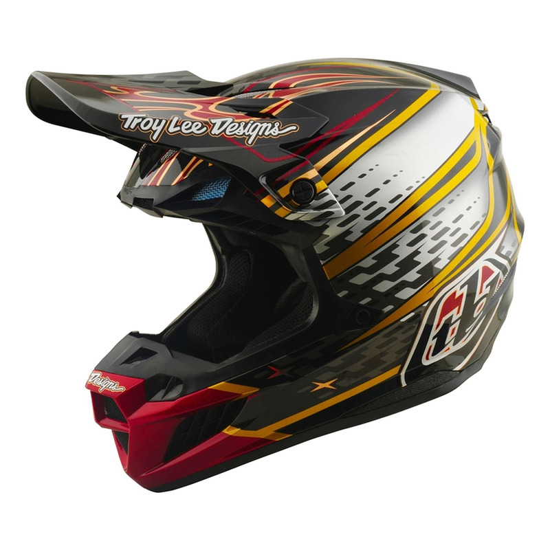 Casque cross Troy Lee Designs SE5 Composite MIPS Wings noir